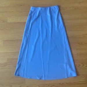 Midi satin periwinkle skirt